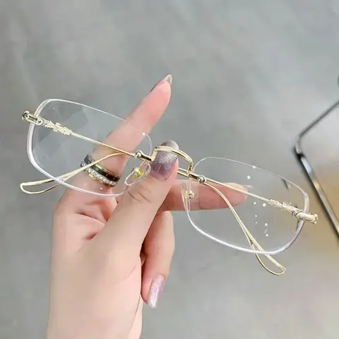 Lunettes sans monture — verre anti-lumière bleue